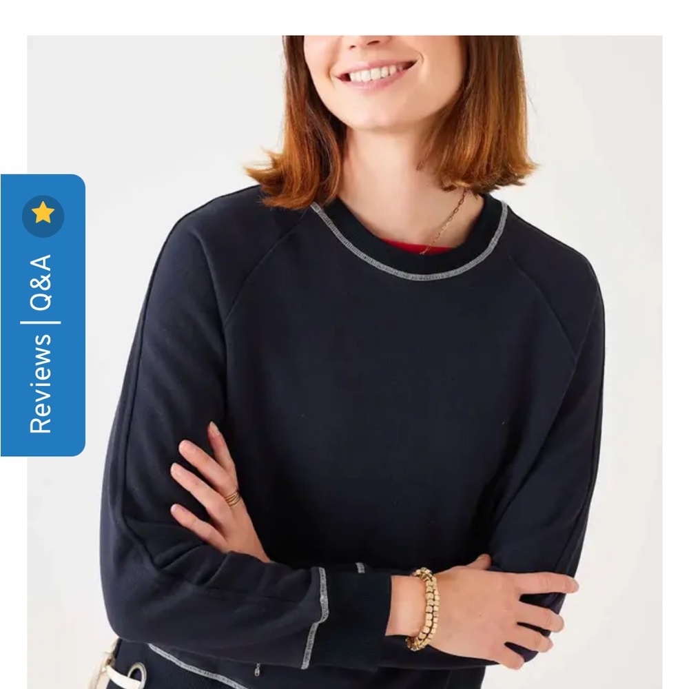 Mersea Navy Sweatshirt with Bow Accents - Picture 5 of 10